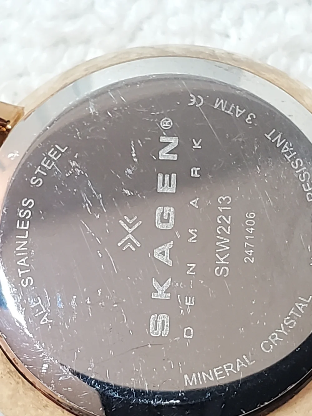 Skagen Ditte Women's Quartz Watch Rose Gold Tone Stainless Steel Mesh Band